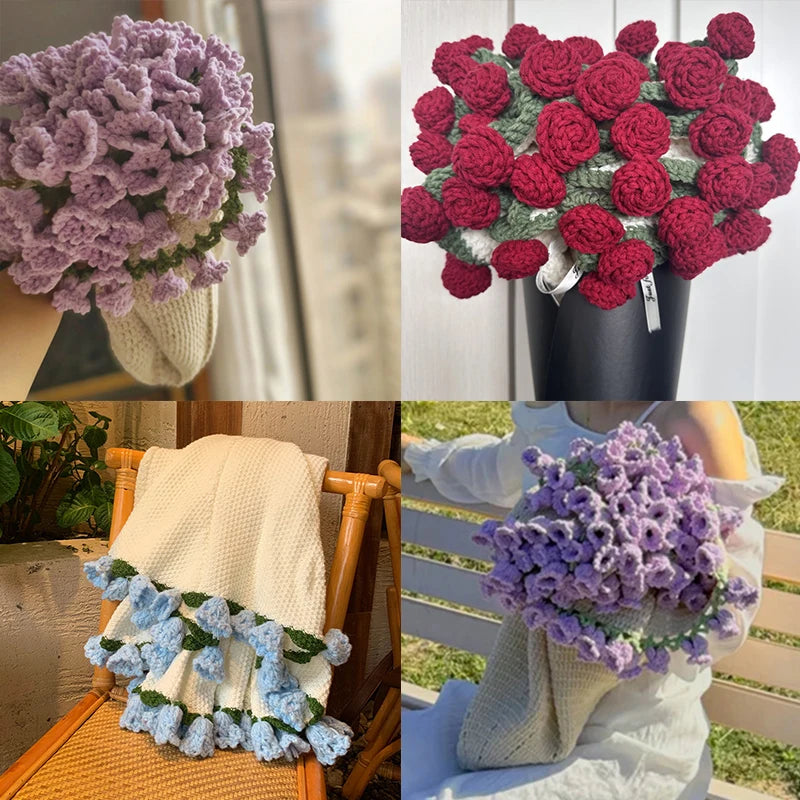 Crochet Flower Bouquet Blanket – The Forever Bouquet