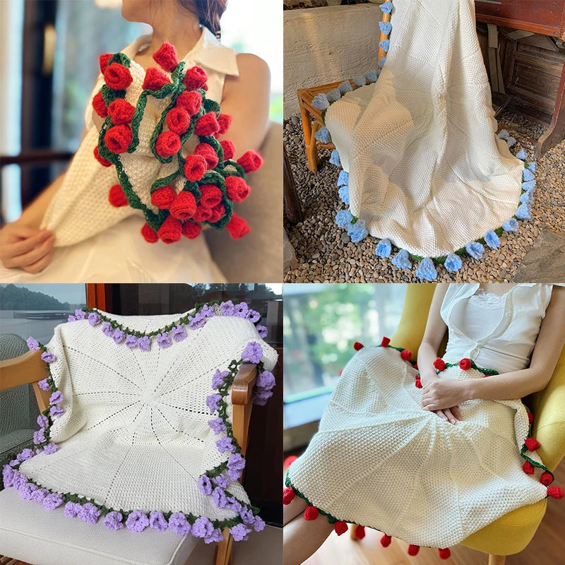 Crochet Flower Bouquet Blanket – The Forever Bouquet