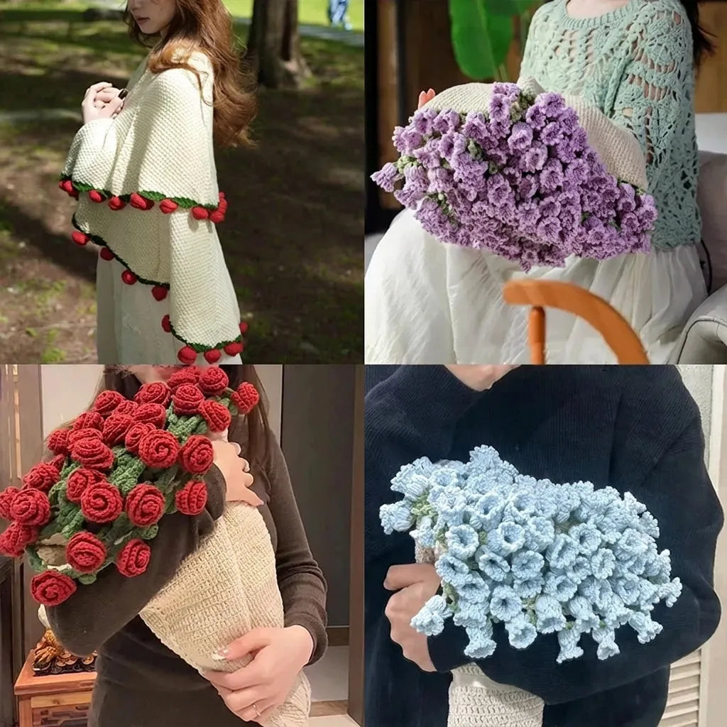 Crochet Flower Bouquet Blanket – The Forever Bouquet