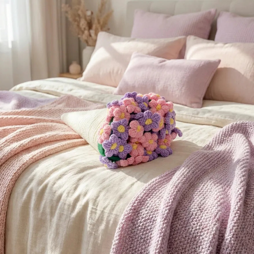 Crochet Flower Bouquet Blanket – The Forever Bouquet